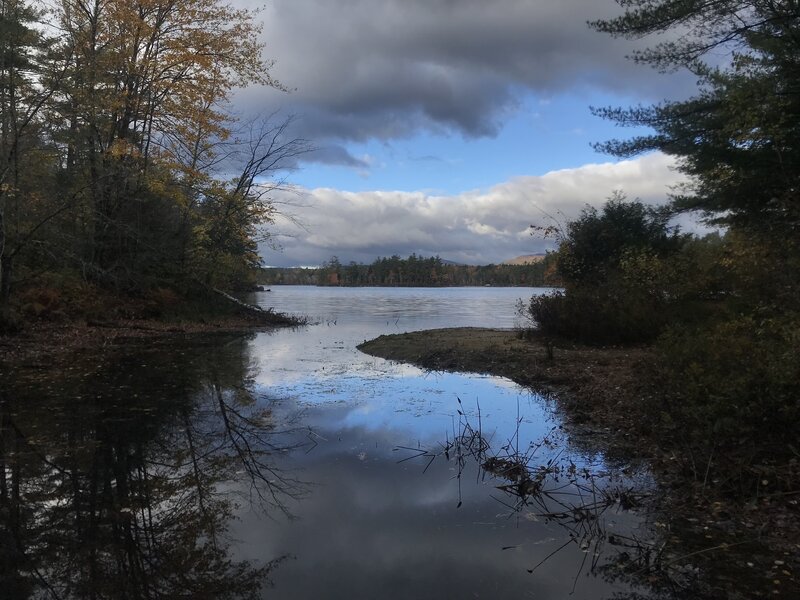 Bearcamp Pond on a crisp fall day.