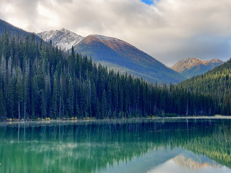 Mt. Frosty, earning its name, after the first snowfall of autumn 2021.