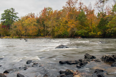Haw River in the fall.
