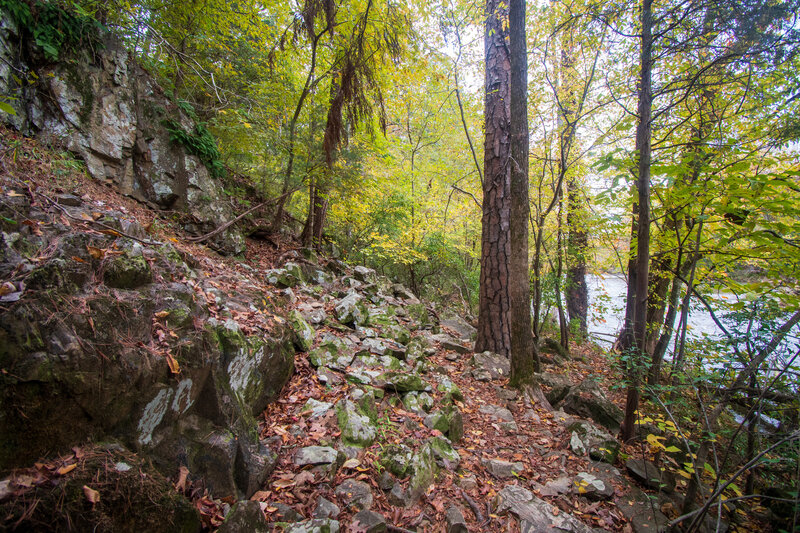 Rocky section of the trail.