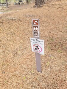 Trail access from the campground