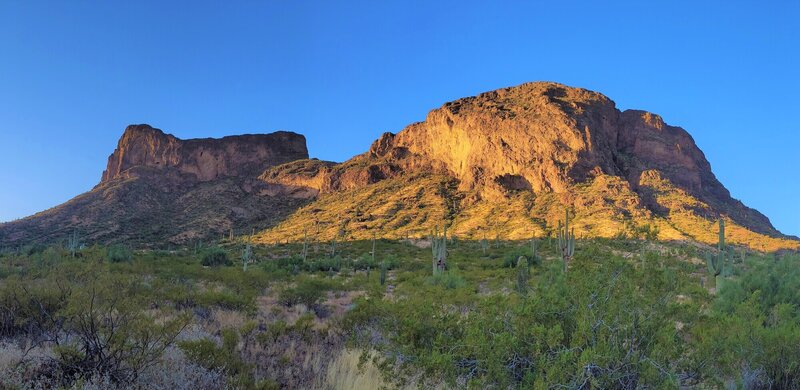 View of the mountain from near the trailhead.