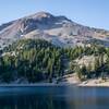 Evening light on Lassen Peak over Lake Helen.