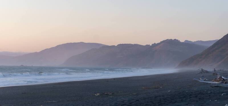 Sunset along the Lost Coast.