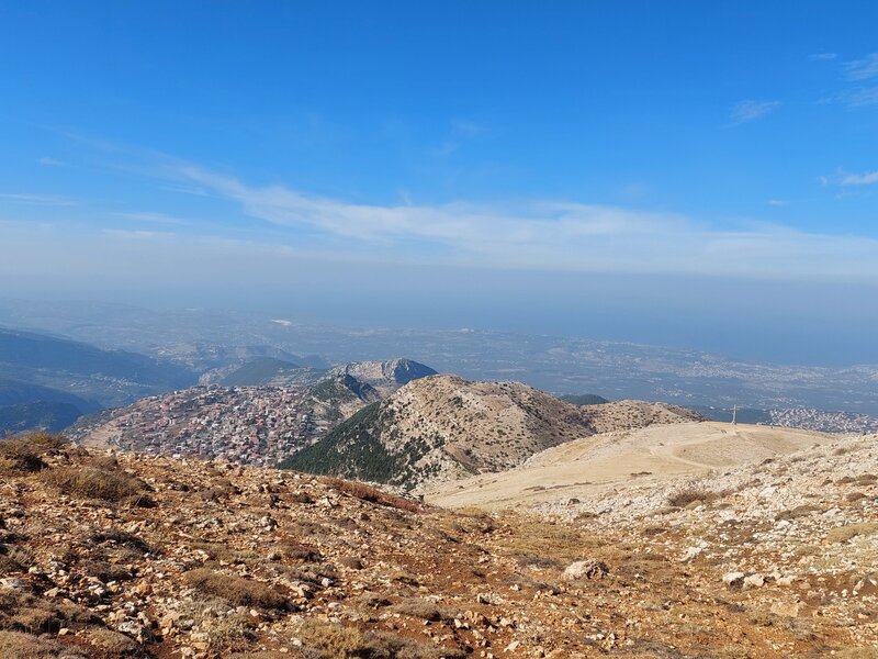 Looking back from the top of the first mountain