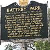Battery Park Historical Marker.