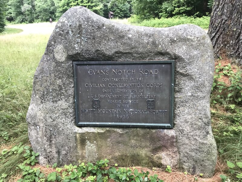 Evans Notch Road Historical Marker