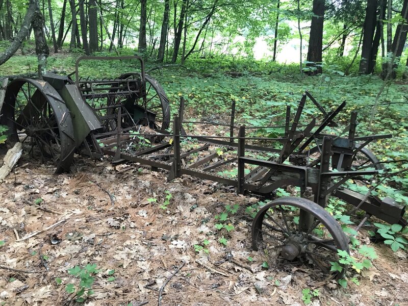 A piece of old farm equipment along the West Loop.
