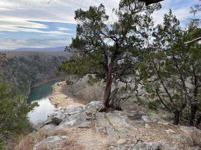 Bluff overlooking the Buffalo River on the BRT.