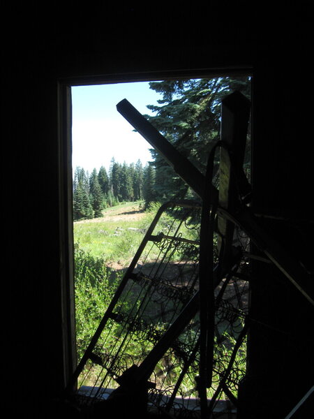 View from Trinity Summit Guard Station, with "antiques".