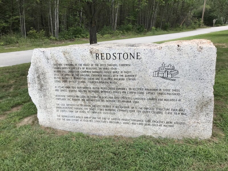 Redstone Quarry Historical Marker (operated 1884 - 1948).