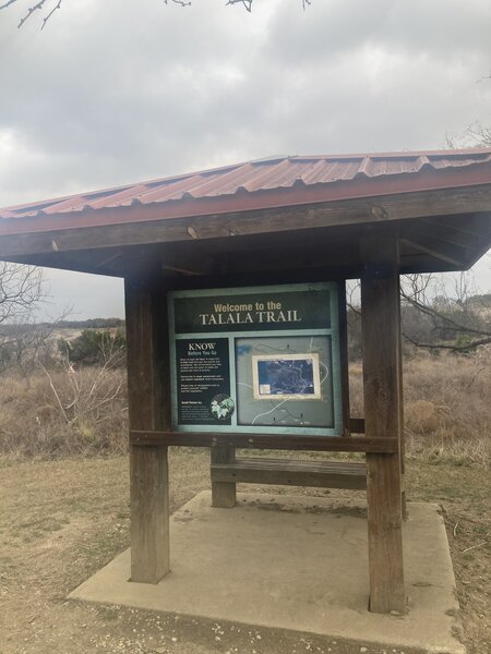 Kiosk at trailhead.