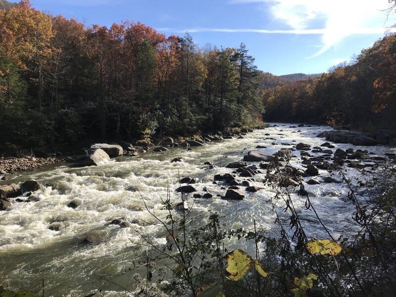 Payoff beautiful view of S. Branch Potomac - ar end of the Trail from the Potomac Cliffs Trail.