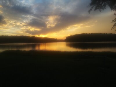Sunset at Lake Devin.