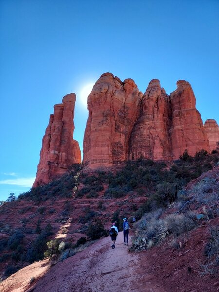 On the upper part of the Cathedral Rock Trail.