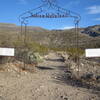 Trailhead at the Space Hall of Fame / Indian Wells Trail, facing east. It eventually ends where it connects with FR5579 Mineral Springs Road. The first 1/2 mile is well marked. Remember that Space Hall parking lots have a gate they lock after hours...