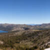 Panorama of Caples Lake and Round Top from Fourth of July Peak.