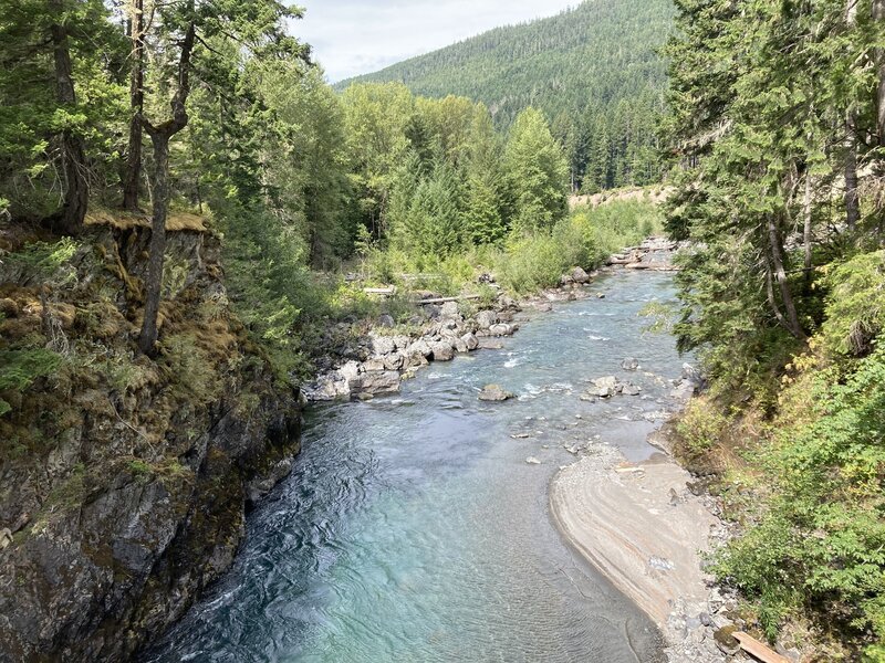 View looking north from Dodger Point Bridge.