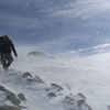 Bone chilling gusts blowing around snow on Lafayette, 2/6/2022