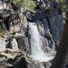 Some of the falls near the first climb of the hike. There are small steep stepsmeandering through oaks that could get slick in poor weather or icy after snow. If you have little people, keep them close here as there is decomposing granite and steep spots.