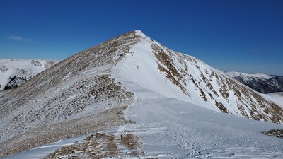 On the ridge with a view of Mt Sniktau.