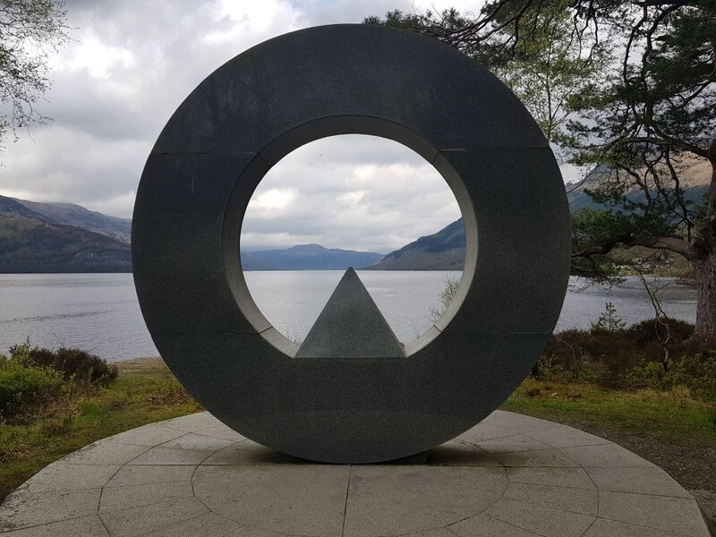 War memorial sculpture by Doug Cocker along the trail