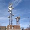 Telecommunication towers.