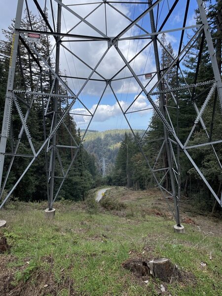 Electrical line, view from the top.