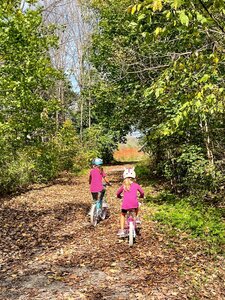 Multi-use path along the Hoosick River Greenway.