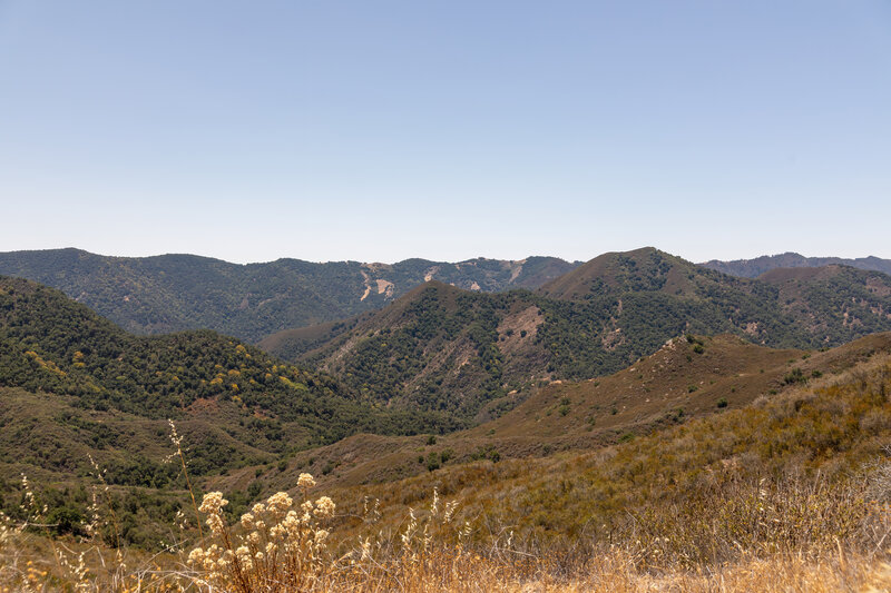 View from Hi Mountain Lookout Road across Santa Lucia Wilderness