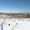 Mt. Washington, Millican Crater, Black Crater, 3-Fingered Jack, Mt. Jefferson and Black Butte from near shelter (3-16-2022).