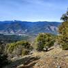 Descending the Charlie Buck Trail with Grayback Mountain on the horizon