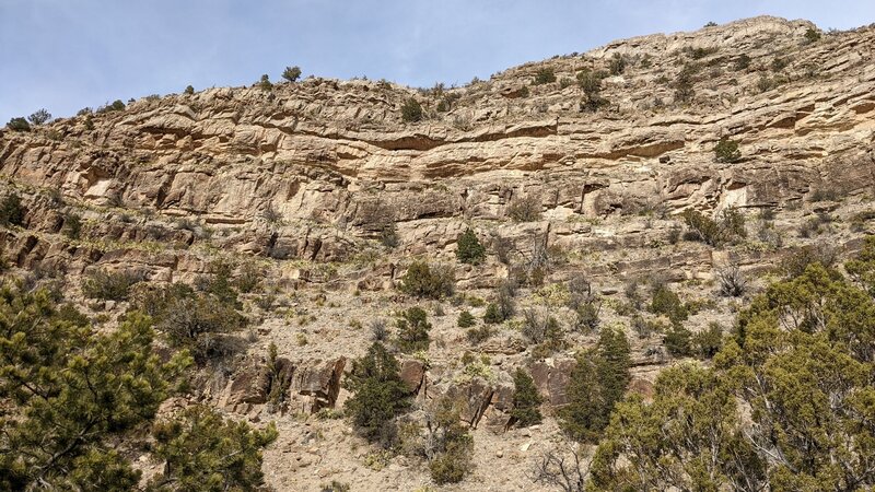 Cliffs by the shortcut trail