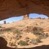 Looking through Eye of the Whale Arch. Absolutely gorgeous scenery and the whole place to ourselves.