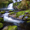 Lower Sweet Creek Falls from Wagon Road Trail