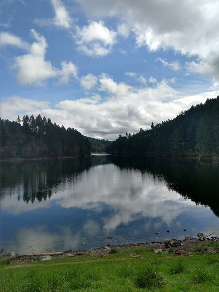 Cooper Creek Reservoir from the Trailhead.