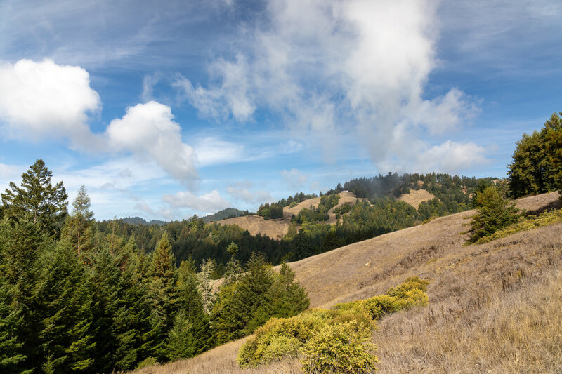 Low hanging clouds above Pole Mountain