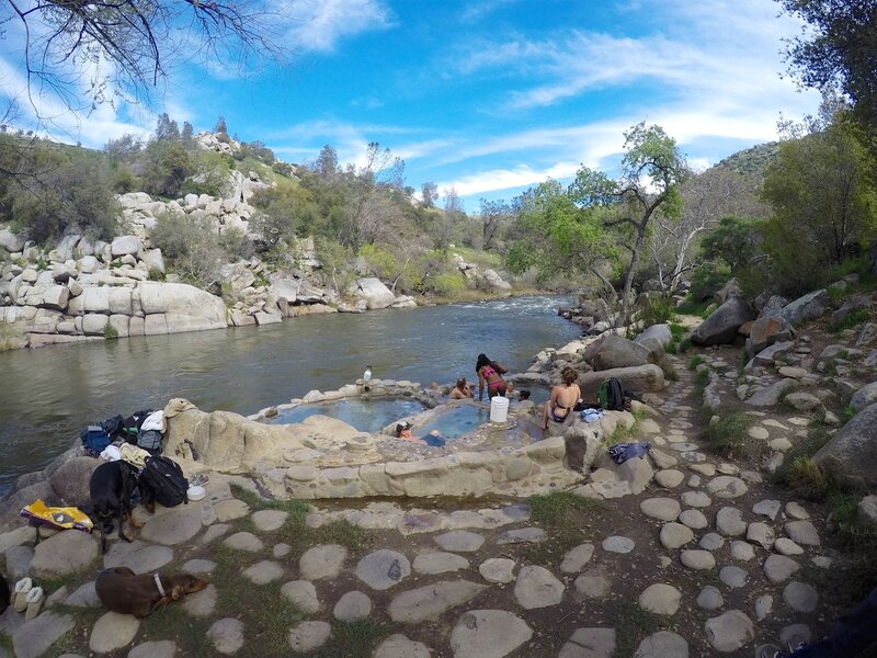 Getting ready to dip into hot natural springs