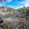 Getting ready to dip into hot natural springs