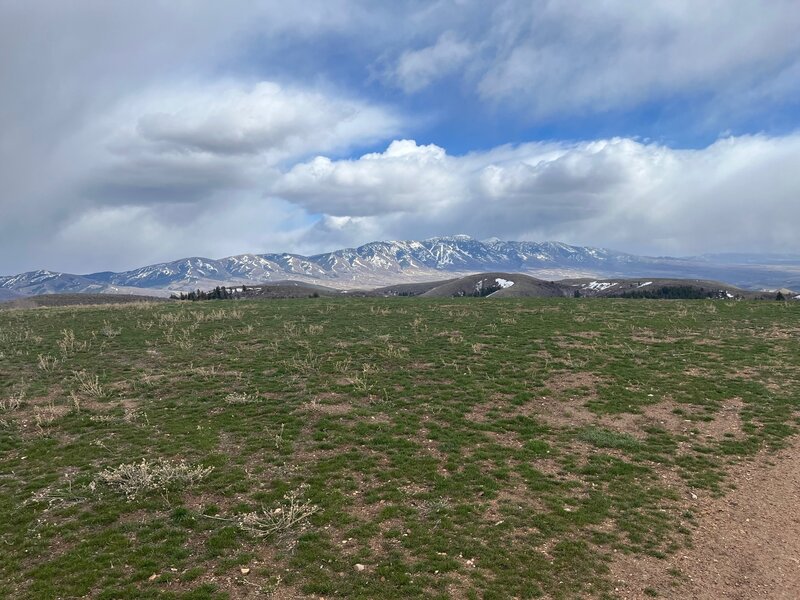 View of the Portneuf Range from the summit of the Blackrock trail complex.