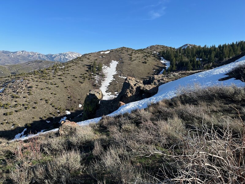 A nice vista from an overlook along the Slate Mountain Trail.