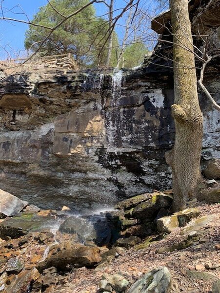 The waterfall on the Mt. Nebo Hike on April 3, 2022
