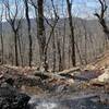 The waterfall on the Mt. Nebo Hike on April 3, 2022