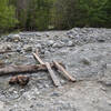 One of the makeshift stream crossings at Lytle Creek to start the hike out.