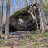 Massive natural rock shelter