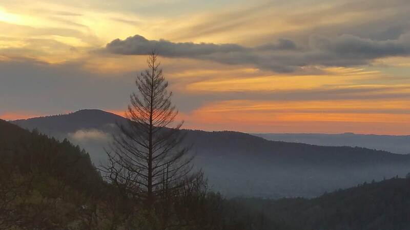 Sunset from junction of Lower Bald Mtn Trail and Bald Mountain Trail