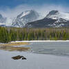 View of the Continental Divide from Bierstadt Lake