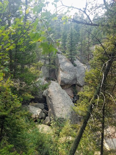 Cool rock formations along the trail.