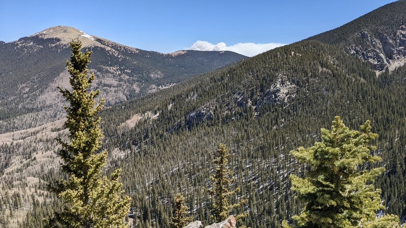 Smoke from Calf Canyon - Hermits Peak Fire near Las Vegas