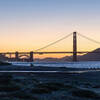 Golden Gate Bridge after sunset